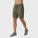 Men’s Performance Core Training Shorts – Side-Stripe Athletic Fit with Adjustable Drawstring