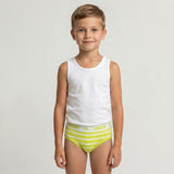 Boy’s All Over Printed Classic Striped Outer Elastic Briefs