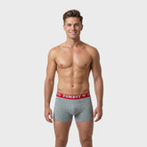 TOMBOY Men’s Grey Trunk with Red Sport Waistband – Functional Fly