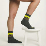 Men’s Varsity Block Sports Socks – Geometric Wolf Edition