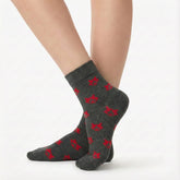 Men’s All-Over Motif Ankle Socks – Geometric Wolf Edition