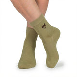 Men’s Modern Formal Ankle Socks – Geometric Wolf Edition