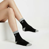 Men’s Modern Formal Ankle Socks – Geometric Wolf Edition