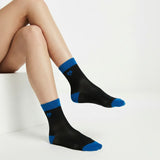 Men’s Modern Formal Ankle Socks – Geometric Wolf Edition