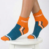 TOMBOY Active Edge Retro-Sport Chevron Quarter Socks | Performance Cotton Blend