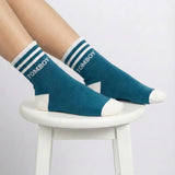 TOMBOY CLASSIC STYLE S749 Varsity Stripe Quarter Socks | Premium Cotton Blend