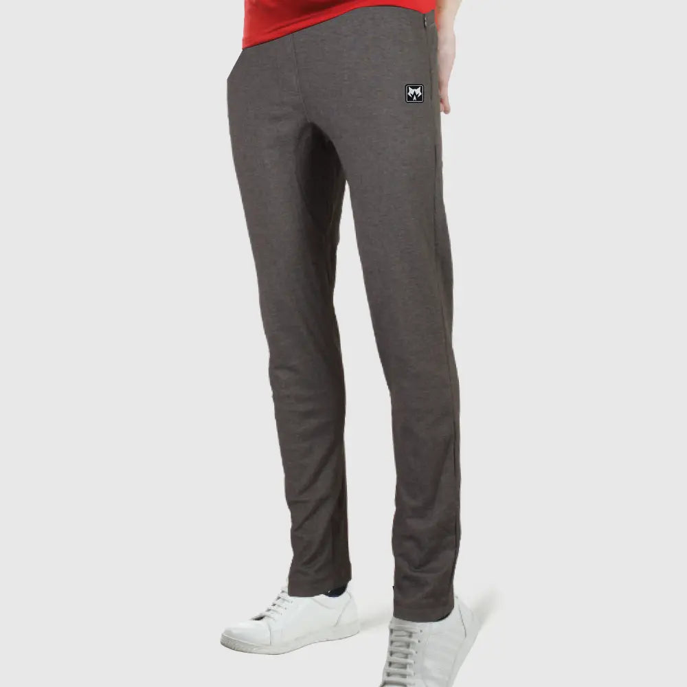 Men’s Essential Melange Track Pants – Charcoal Grey Slim-Fit Joggers