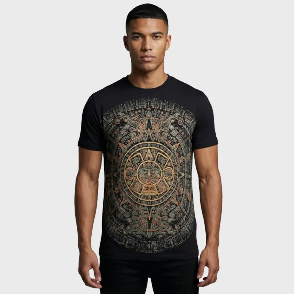 Men’s Heritage Graphic T-Shirt – Aztec Sun Stone Edition