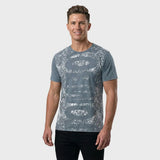 Men's Short Sleeve Crew Neck – Vertical Grunge Block Print