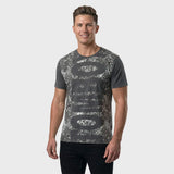 Men's Short Sleeve Crew Neck – Vertical Grunge Block Print