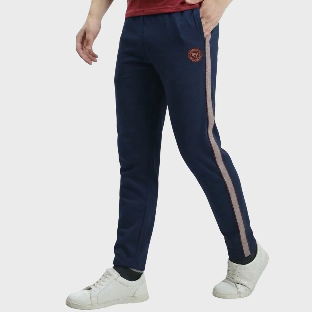 Men's Slim-Fit Active Track Pants with Contrast Side Tape