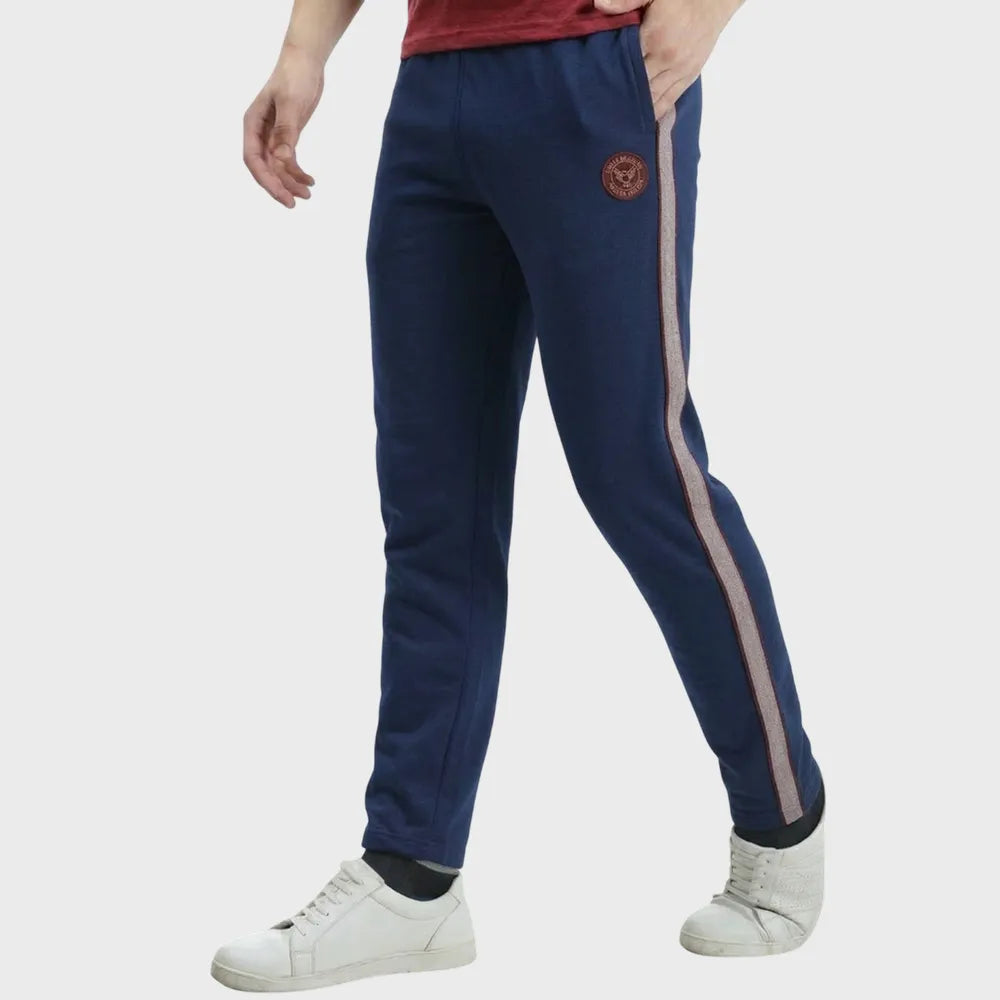 Men's Slim-Fit Active Track Pants with Contrast Side Tape