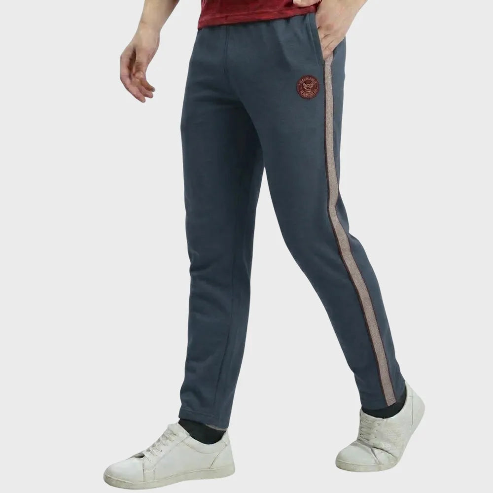 Men's Slim-Fit Active Track Pants with Contrast Side Tape