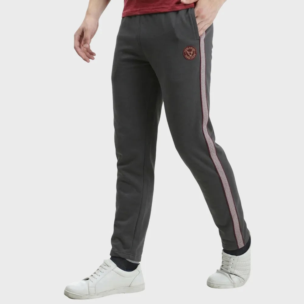 Men's Slim-Fit Active Track Pants with Contrast Side Tape
