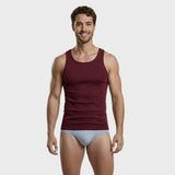 Men’s Super-Soft Ribbed Vest – Contoured Stretch Fit