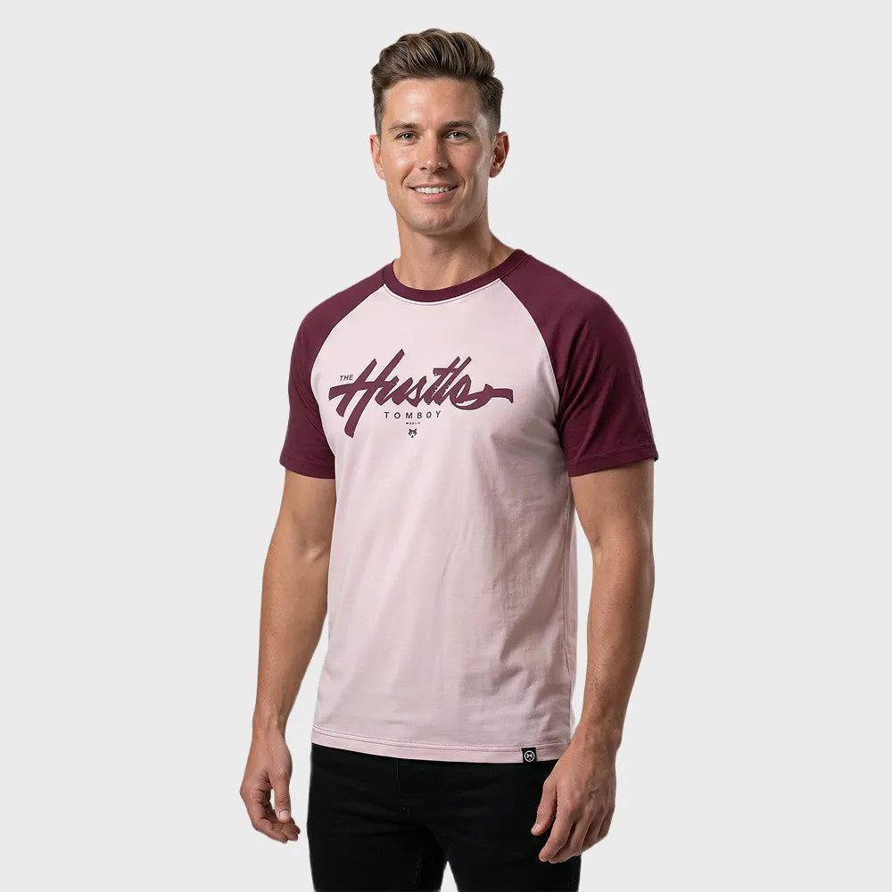 Men’s The Hustle Raglan T-Shirt – Two-Tone Baseball Series