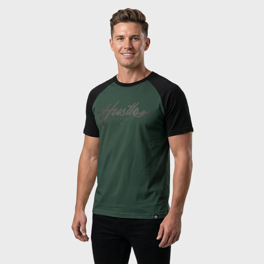 Men’s The Hustle Raglan T-Shirt – Two-Tone Baseball Series