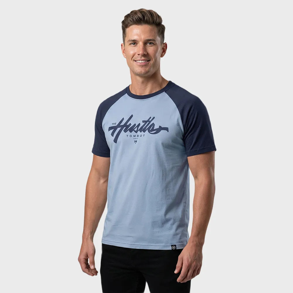 Men’s The Hustle Raglan T-Shirt – Two-Tone Baseball Series
