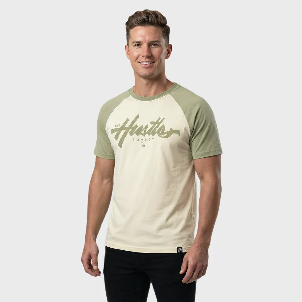 Men’s The Hustle Raglan T-Shirt – Two-Tone Baseball Series