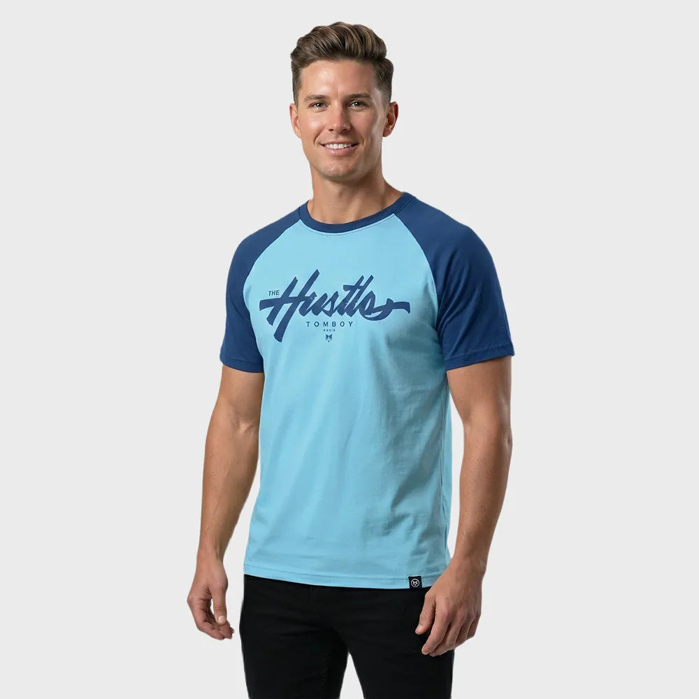 Men’s The Hustle Raglan T-Shirt – Two-Tone Baseball Series