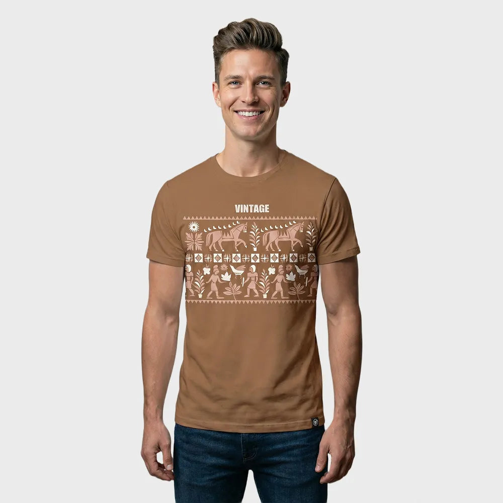 Men's VINTAGE Ancient Frieze Graphic T-Shirt