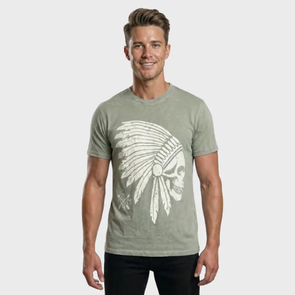 Men’s Vintage Slub T-Shirt – Chief Skull Edition