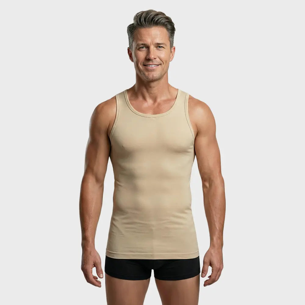 Men’s "Invisible" Skin-Tone Vest – Seamless Undershirt
