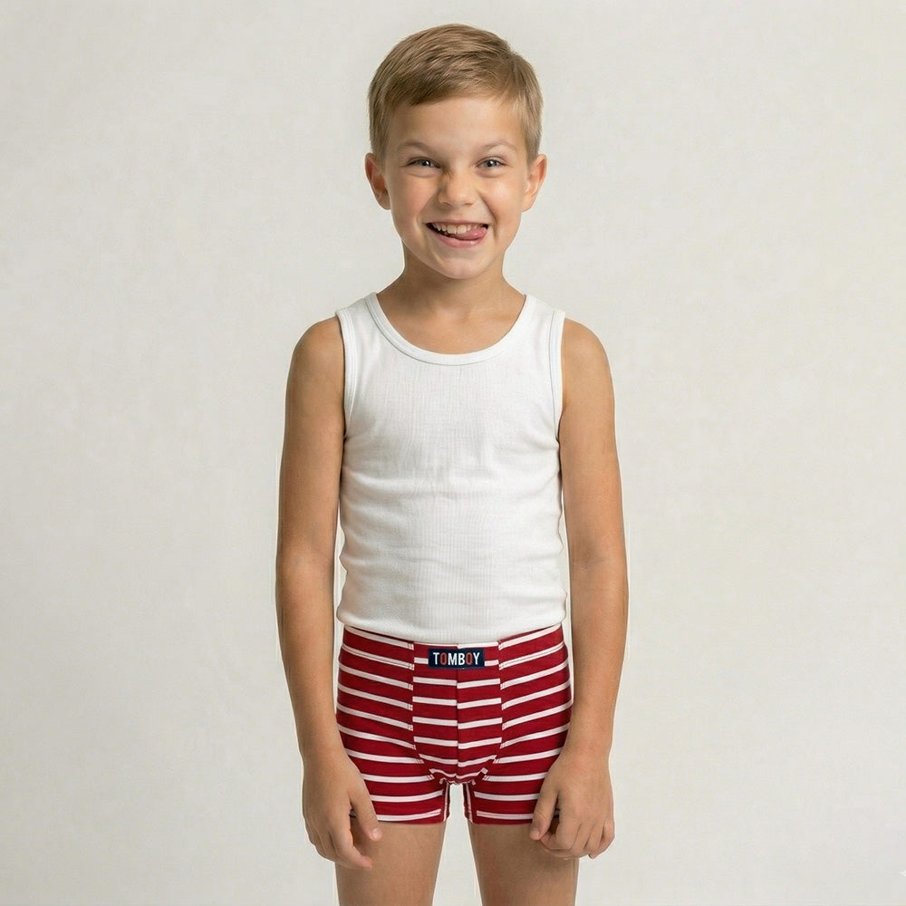Boy’s All Over Printed Striped Boxers