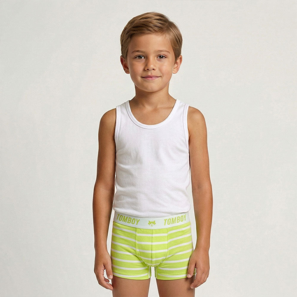 Boy’s All Over Printed Performance Striped Boxer