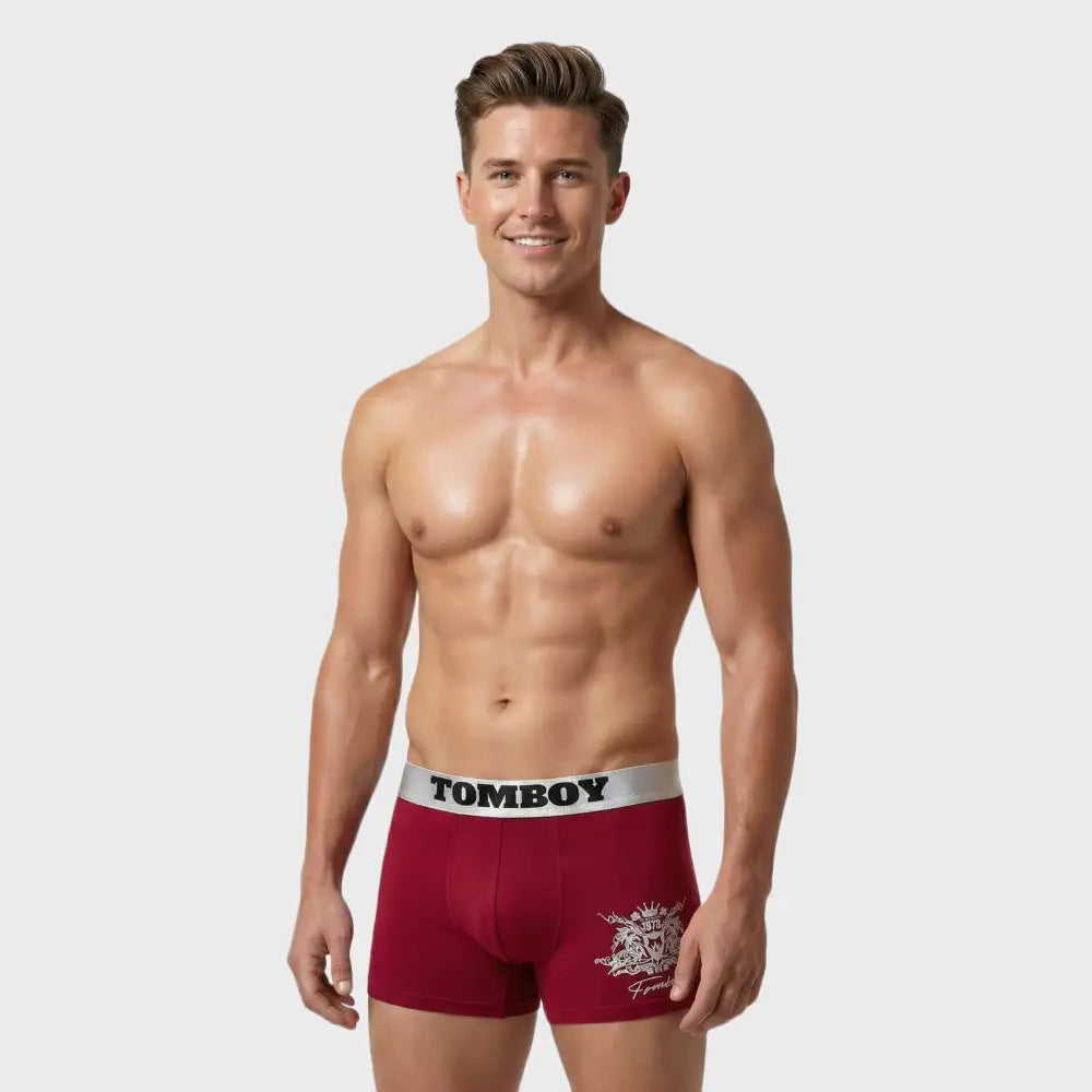 TOMBOY Men’s Boxer – Silver Waistband & Heritage Crest