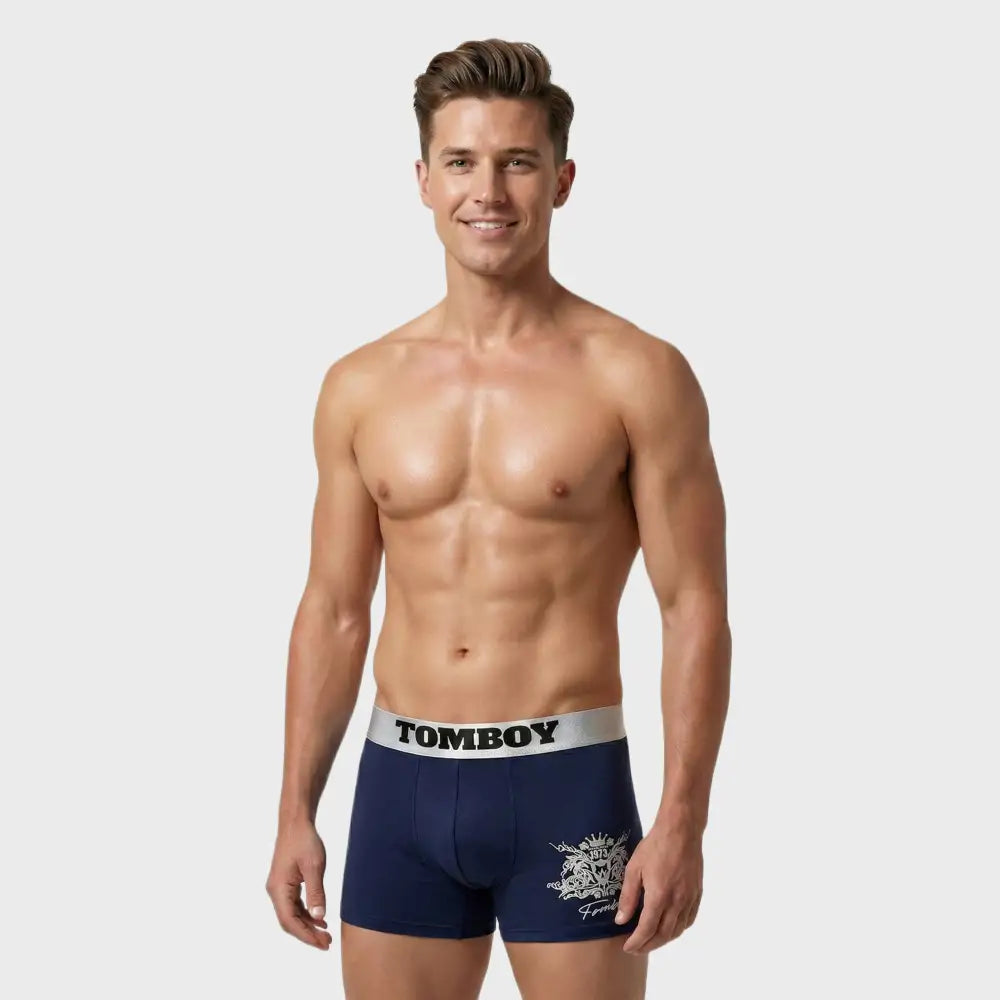 TOMBOY Men’s Boxer – Silver Waistband & Heritage Crest