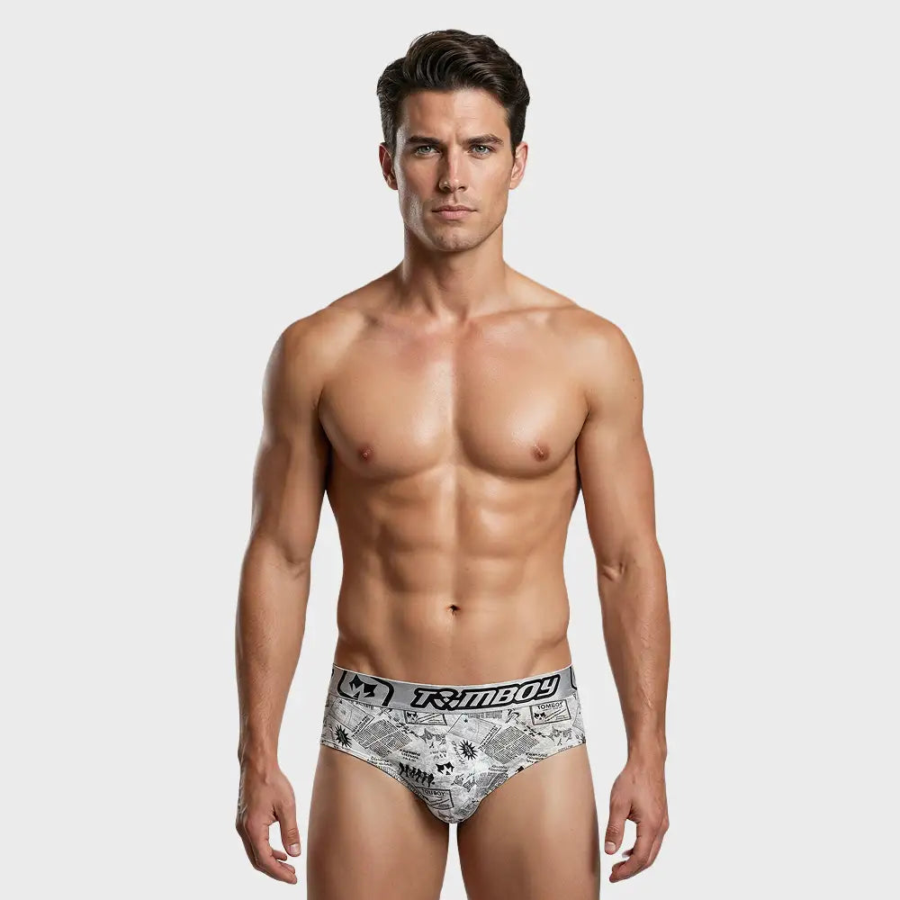 TOMBOY Men’s Graphic Print Brief – Icon Edition