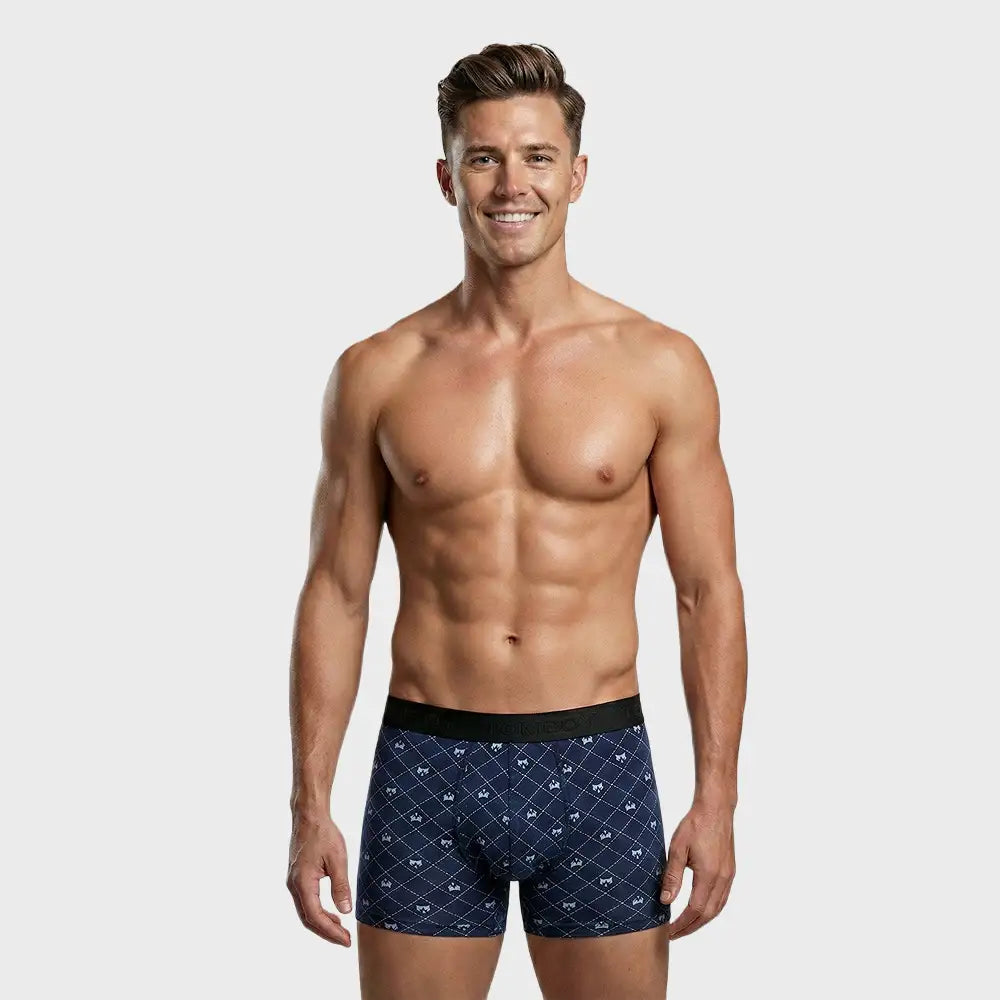 TOMBOY Men’s Patterned Boxer – Diamond Grid