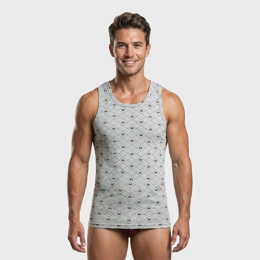 TOMBOY Men’s Patterned Vest – Diamond Grid