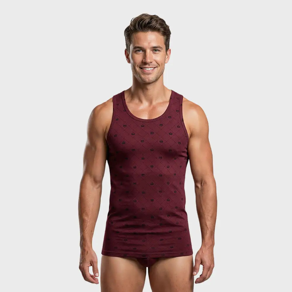 TOMBOY Men’s Patterned Vest – Diamond Grid