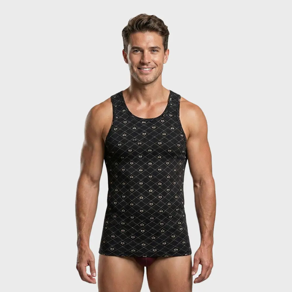 TOMBOY Men’s Patterned Vest – Diamond Grid