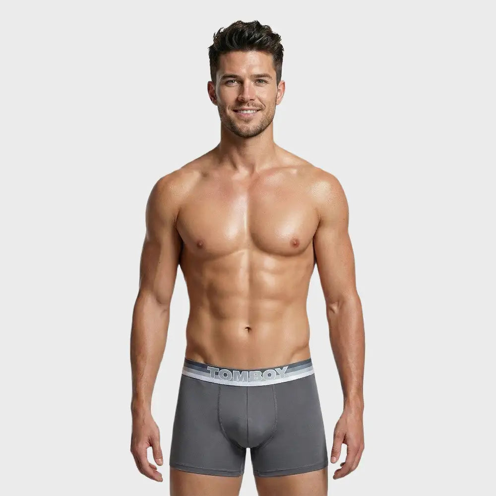 TOMBOY Men’s Retro-Sport Boxer Brief – Stripe print Waistband