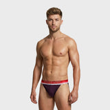 TOMBOY Men’s Retro-Sport Brief – Bright color & Sunset Stripe Waistband