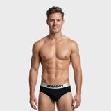 TOMBOY Men’s Statement Brief – Rich body & Silver Waistband
