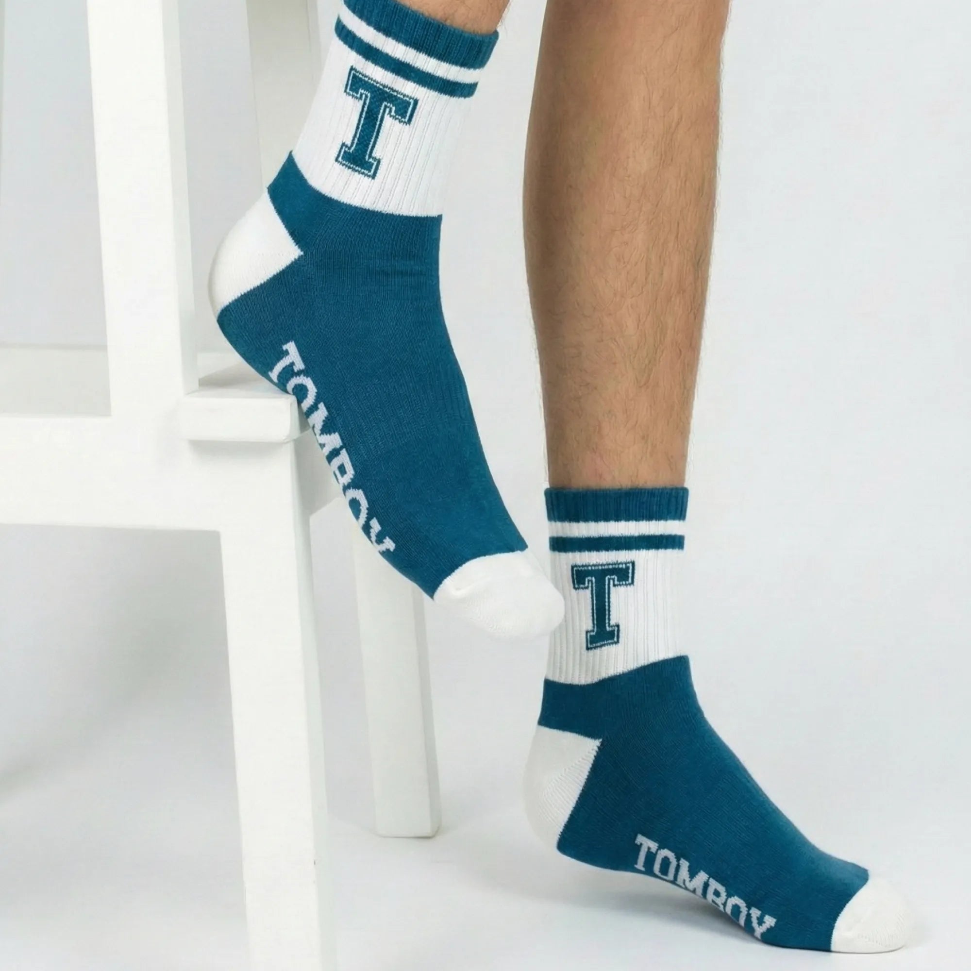 TOMBOY Varsity T S753 Collegiate Style Quarter Socks | Premium Cotton Blend
