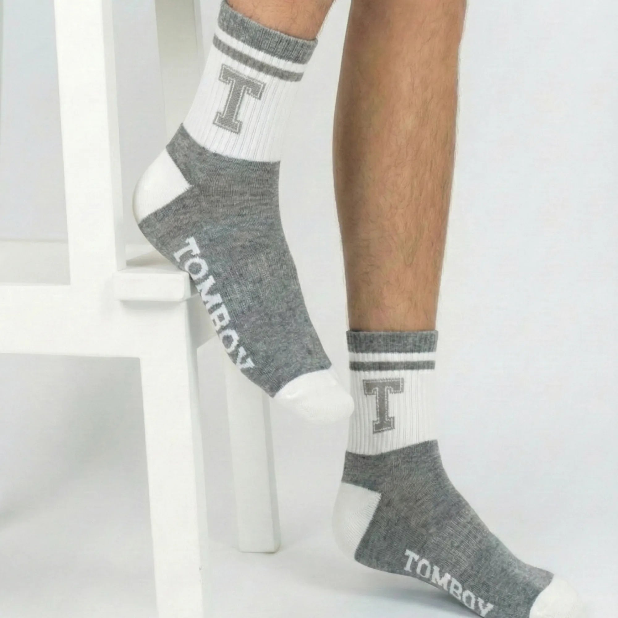 TOMBOY Varsity T S753 Collegiate Style Quarter Socks | Premium Cotton Blend