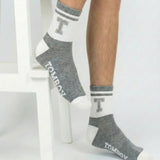 TOMBOY Varsity T S753 Collegiate Style Quarter Socks | Premium Cotton Blend