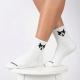 Men’s Sport Stripe No Show Socks – Geometric Wolf Edition