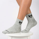 Men’s Sport Stripe No Show Socks – Geometric Wolf Edition