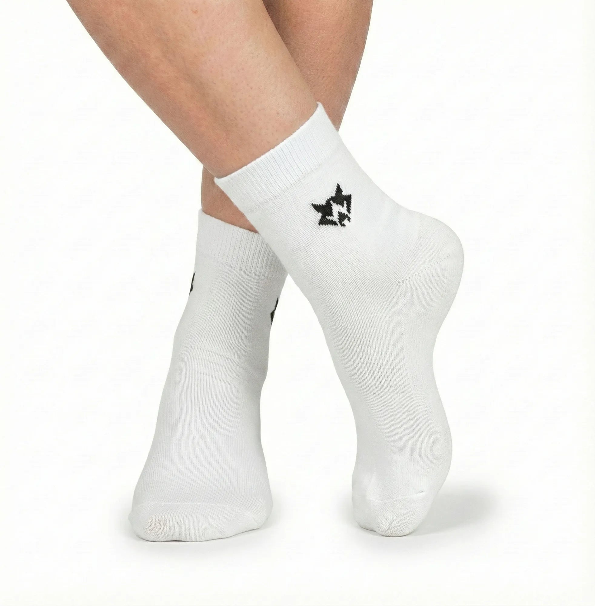 Men’s Modern Formal Ankle Socks – Geometric Wolf Edition