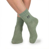 Men’s Modern Formal Ankle Socks – Geometric Wolf Edition