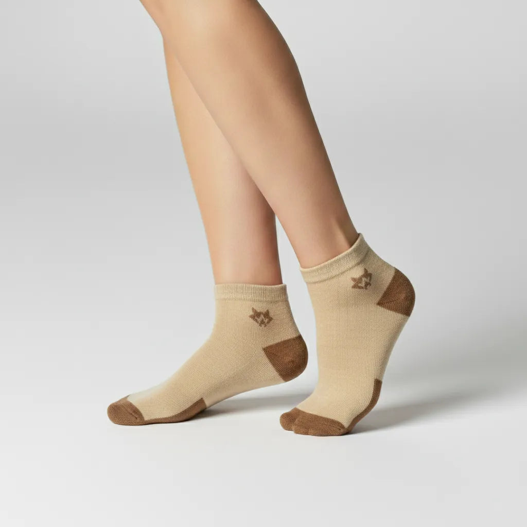 Signature Contrast Series: Premium Embroidered Ankle Socks