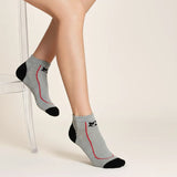 Men’s Dual-Pad Performance Low Ankle Socks – Geometric Wolf Edition