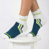 TOMBOY Active Edge Retro-Sport Chevron Quarter Socks | Performance Cotton Blend