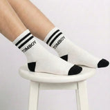 TOMBOY CLASSIC STYLE S749 Varsity Stripe Quarter Socks | Premium Cotton Blend